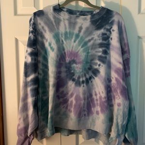 American Eagle Tie Dye Crew Sweatshirt Large